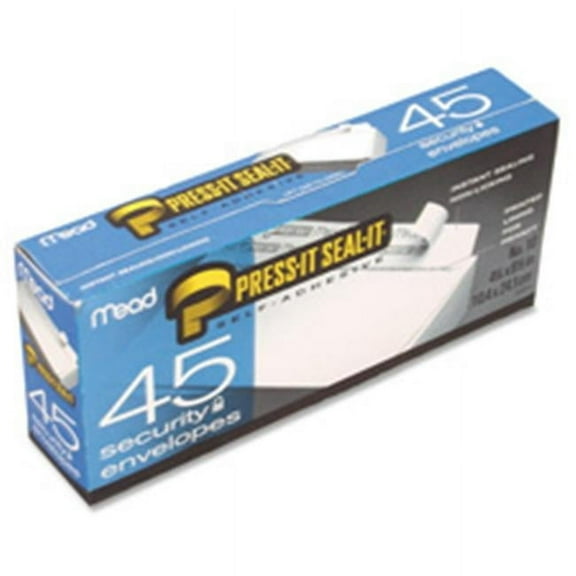 Mead Security Envelopes- Self-Sealing- No 10- 45-Box- White