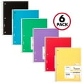 Mead Spiral Notebook, 1 Subject, Wide Ruled, 70 Sheets, 6 Pack (73063