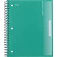 thumbnail image 1 of Mead Spiral Notebook, 5 Subject, Wide Ruled, 8 1/2" x 11", Green (930033FB-WMT), 1 of 6