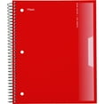 Mead Spiral Notebook, 5 Subject, Wide Ruled, 8 1/2" x 11", Red