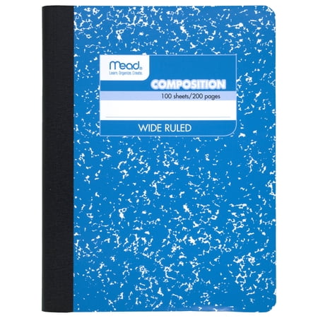Mead Square Deal Color Composition Book Wide Ruled 100 Sheets 7 12 x 9 34 Blue -