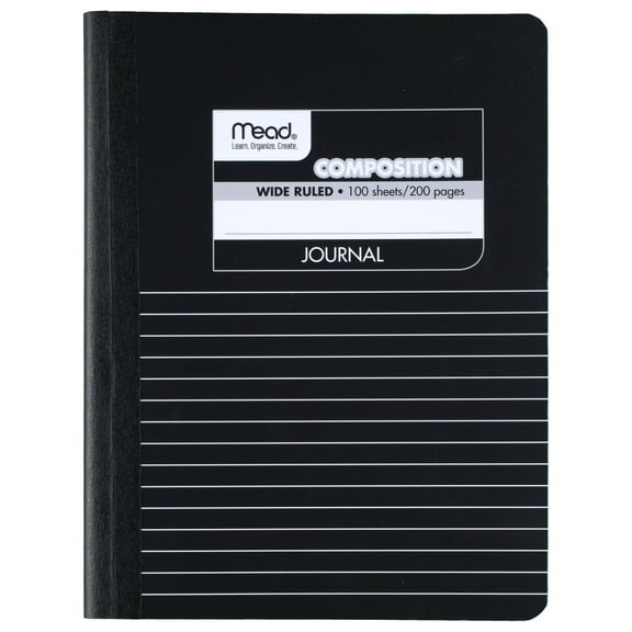 Mead Square Deal Journal Composition Book, Wide Ruled, 9.75" x 7.5", 100 Sheets