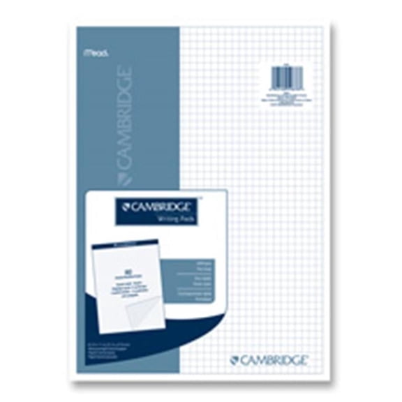 Mead Stiff Back Planning Pad - Quad Rule - White - 8.5in. x 11.75in.