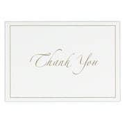 Mead Thank You Notes with Envelopes, Gold, 4" x 5 3/4"