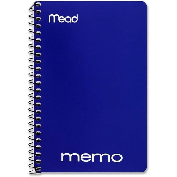 Mead Wirebound Memo Book, 6" x 4", College Ruled, 40 Sheets (assorted colors) - Pack of 24 Memo Books