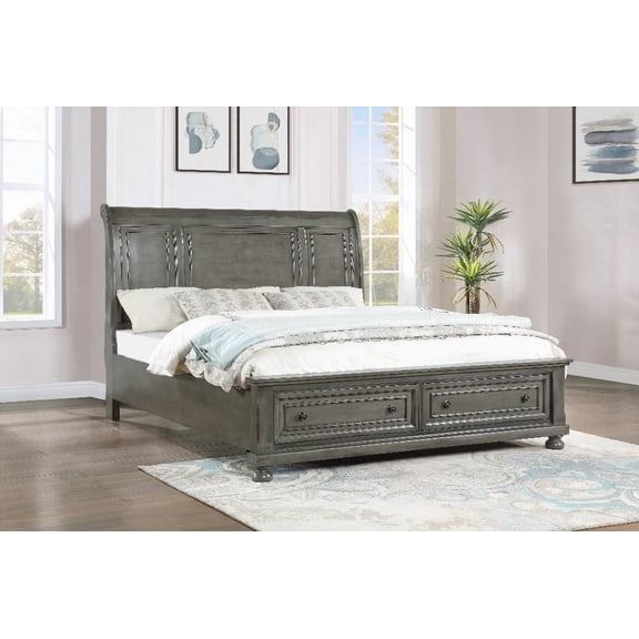 Meade G8905A-KB | Gray King Bed for Spacious Nights