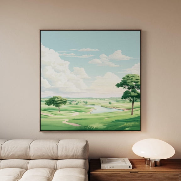 Meadow Art Derby Kansas Art Sedgwick County City Illustration Pastel Midwest Landscape Art Vintage Travel Decor Kansas Art, Unframed Paper Print