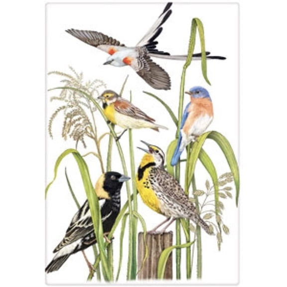Meadow Birds Flour Sack Kitchen Towel