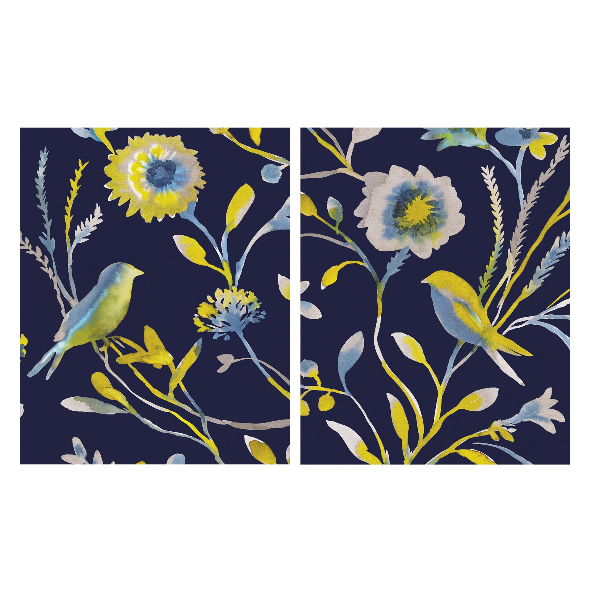 Meadow Chorus, Meadow Symphony by Sandra Jacobs Birds and Feathers Canvas Art Set of II