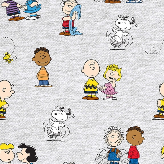 Springs Creative Peanuts Gang Heather Cotton Fabric By the Yard