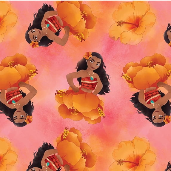 Springs Creative Disney Moana Floral Cotton Fabric By the Yard