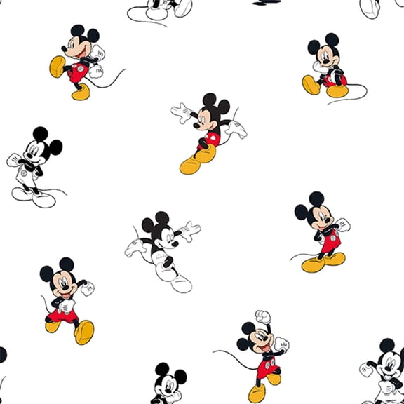 Springs Creative Disney Mickey Mouse Traditional Cotton Fabric By the Yard