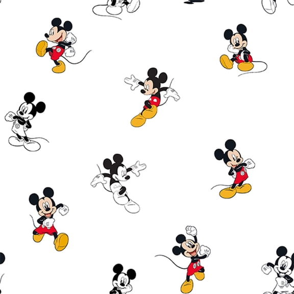 Springs Creative Disney Mickey Mouse Traditional Cotton Fabric By the Yard