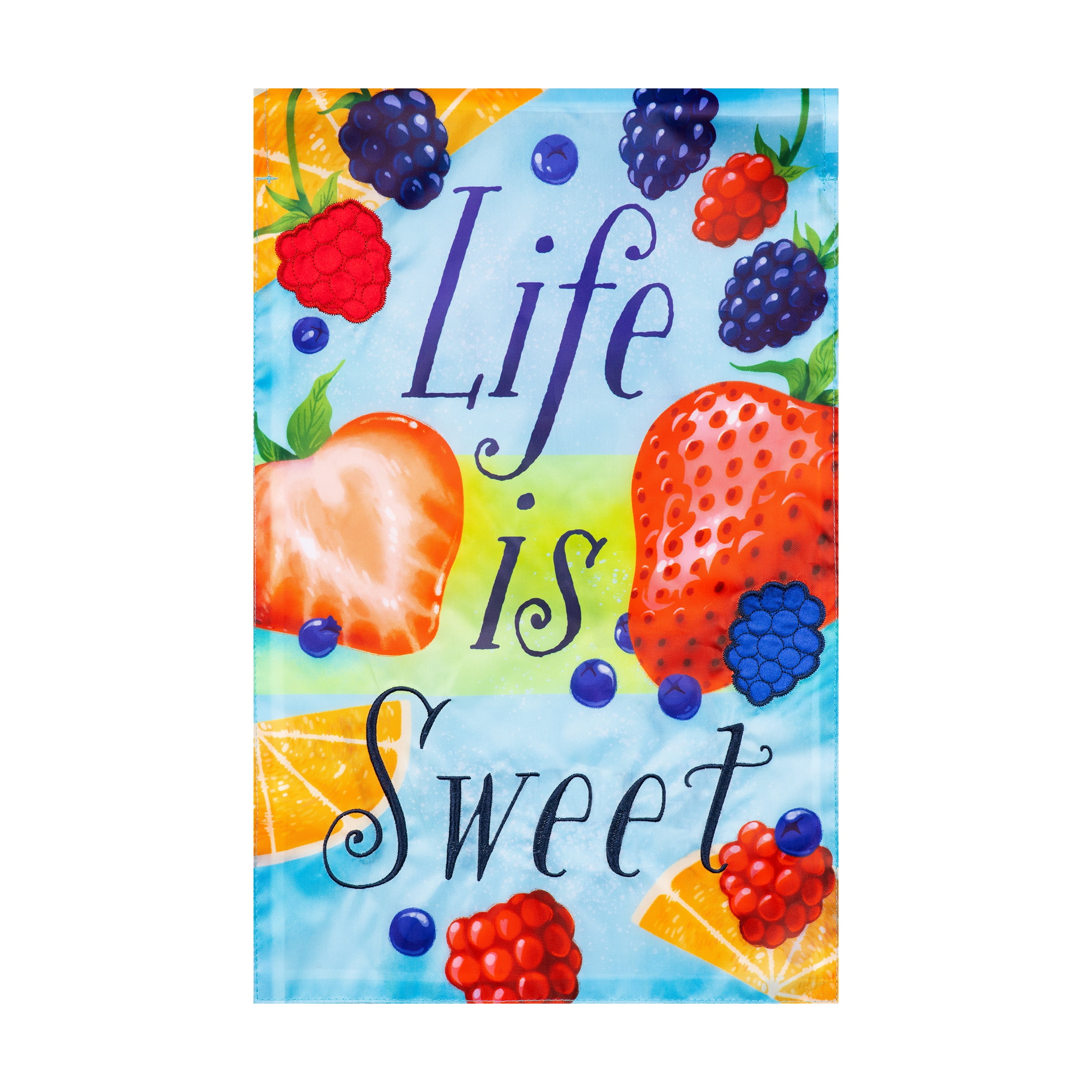 Meadow Creek 14.5" x 18" Life Is Sweet Outdoor Yard Flag