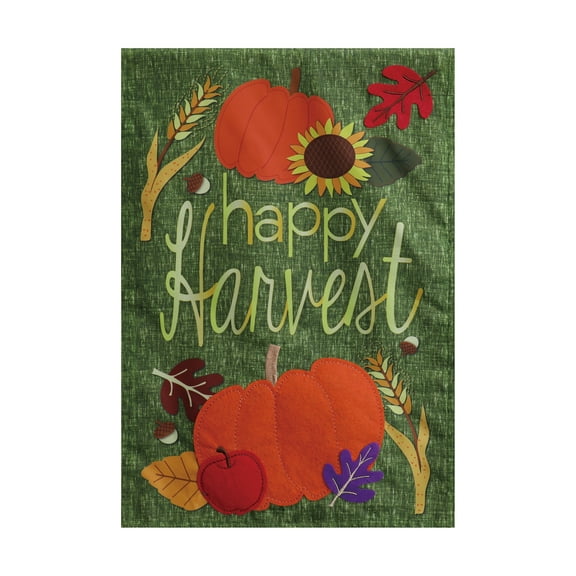 Meadow Creek Fall Garden Flag, 18" Happy Harvest Pumpkins