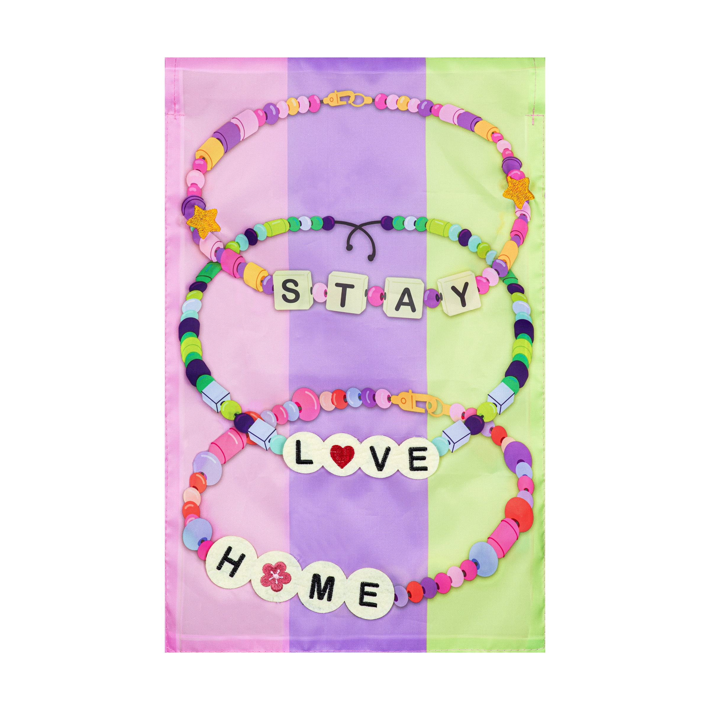 Meadow Creek 11.5" x 18" Spring Friendship Bracelet Outdoor Yard Flag