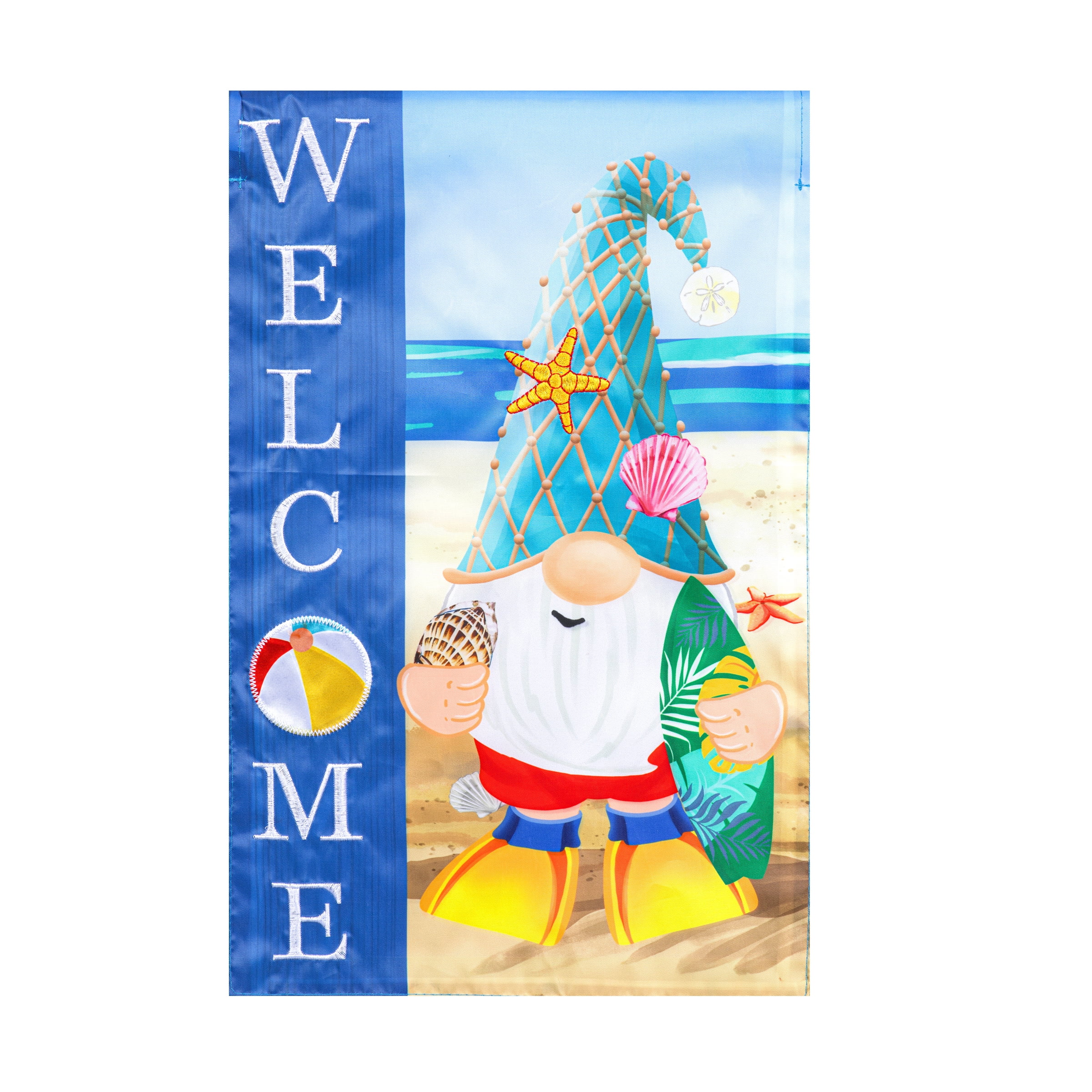 Meadow Creek 11.5" x 18" Spring Surf Gnome Outdoor Yard Flag