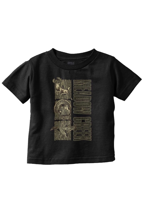 Meadow Creek Hunting Deer Turkey Duck Toddler Boy Girl T Shirt Infant Toddler Brisco Brands 3T