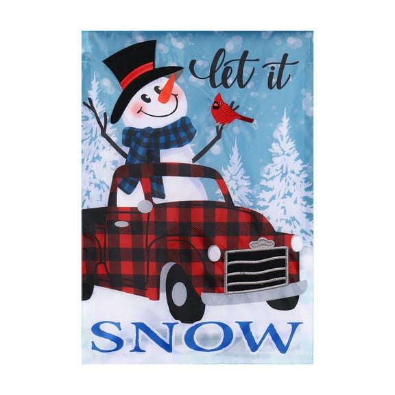 Meadow Creek Winter Flag Let It Snow