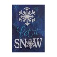 thumbnail image 1 of Meadow Creek Winter Outdoor Garden Flag, Let it Snow, Snow Flake, 18" x 12.5", 1 of 7