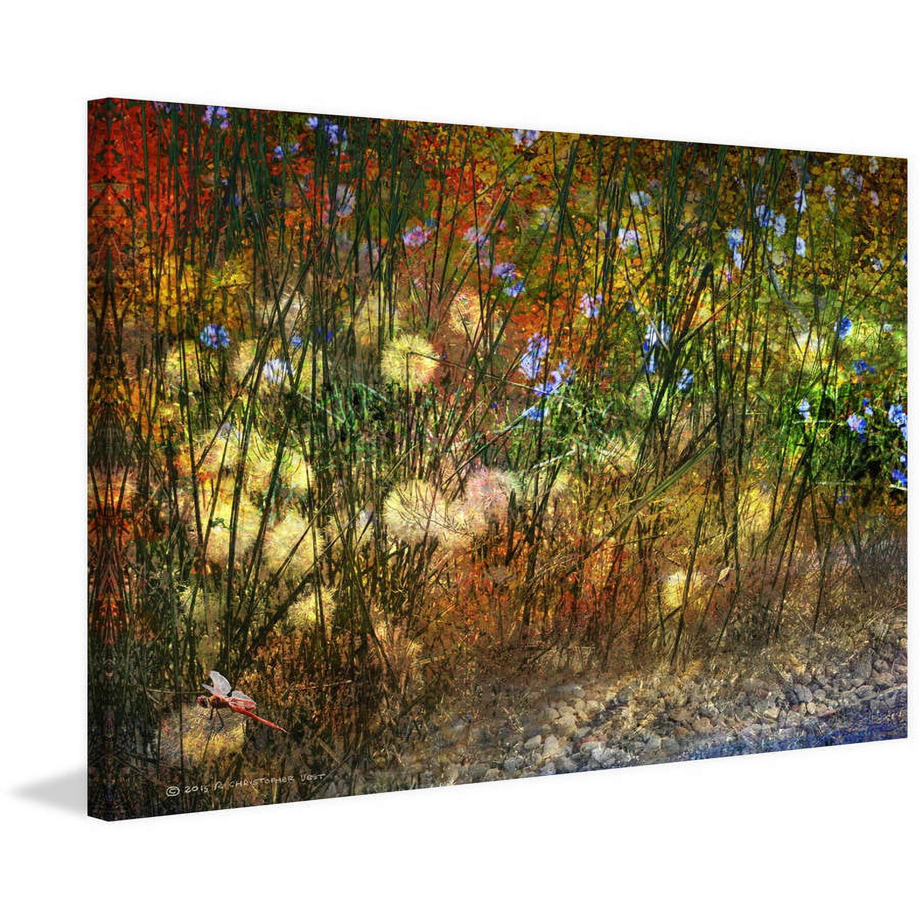 Meadow Dragon Fly Canvas Print in Sustainable Wood Frame