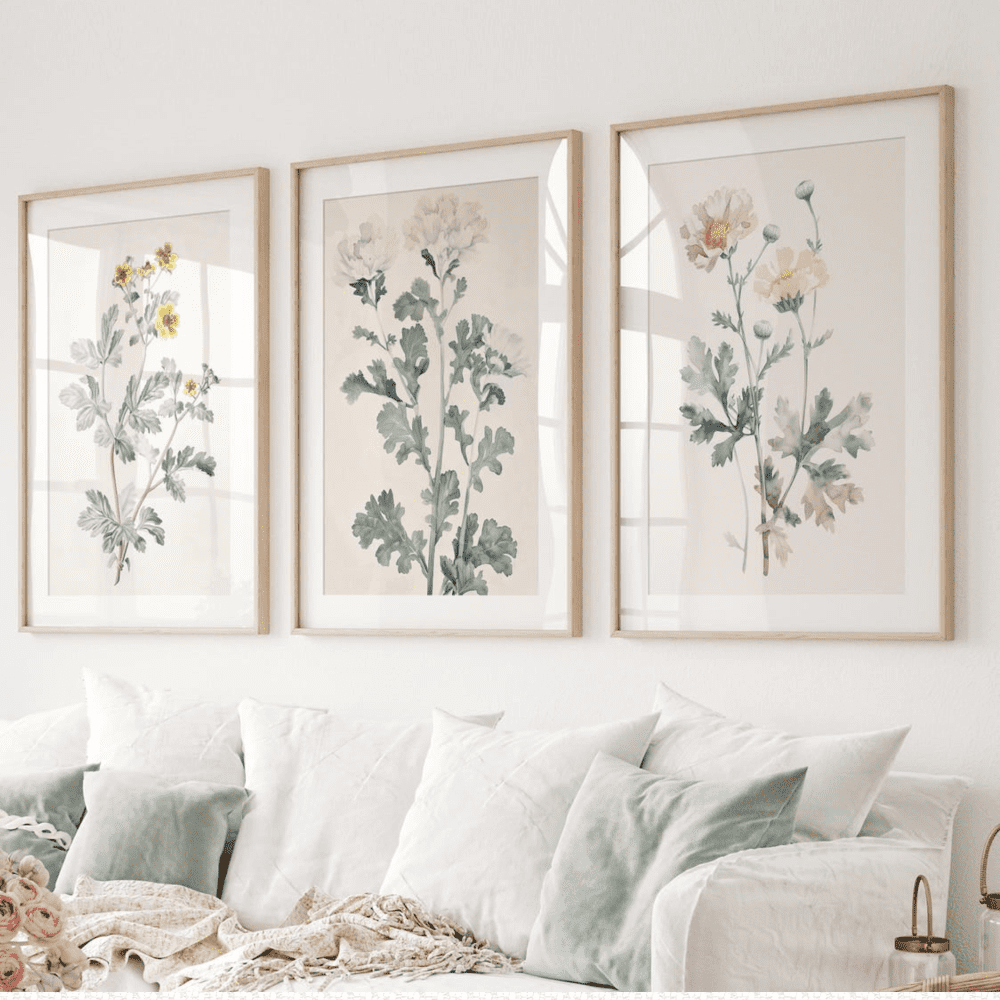 Meadow Flower Floral Dorm Poster Set 3 Prints Set 3 , Poster Only ...