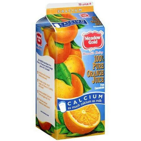 Meadow Gold 100% Pure Orange Juice, Half Gallon