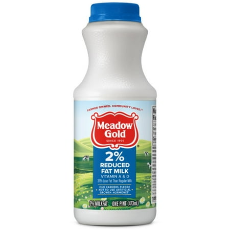 Meadow Gold 2% Reduced Fat Milk - 16 fl oz