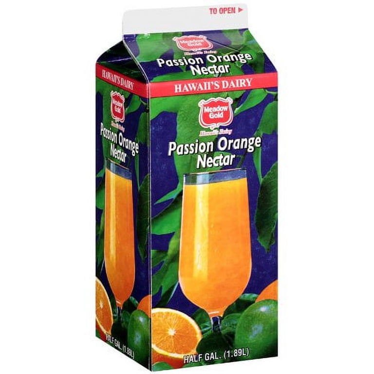 Meadow Gold Hawaii's Dairy Passion Orange NeCountar Juice, Half Meadow Gold Hawaii's Dairy Passion Orange NeCountar Juice, Half