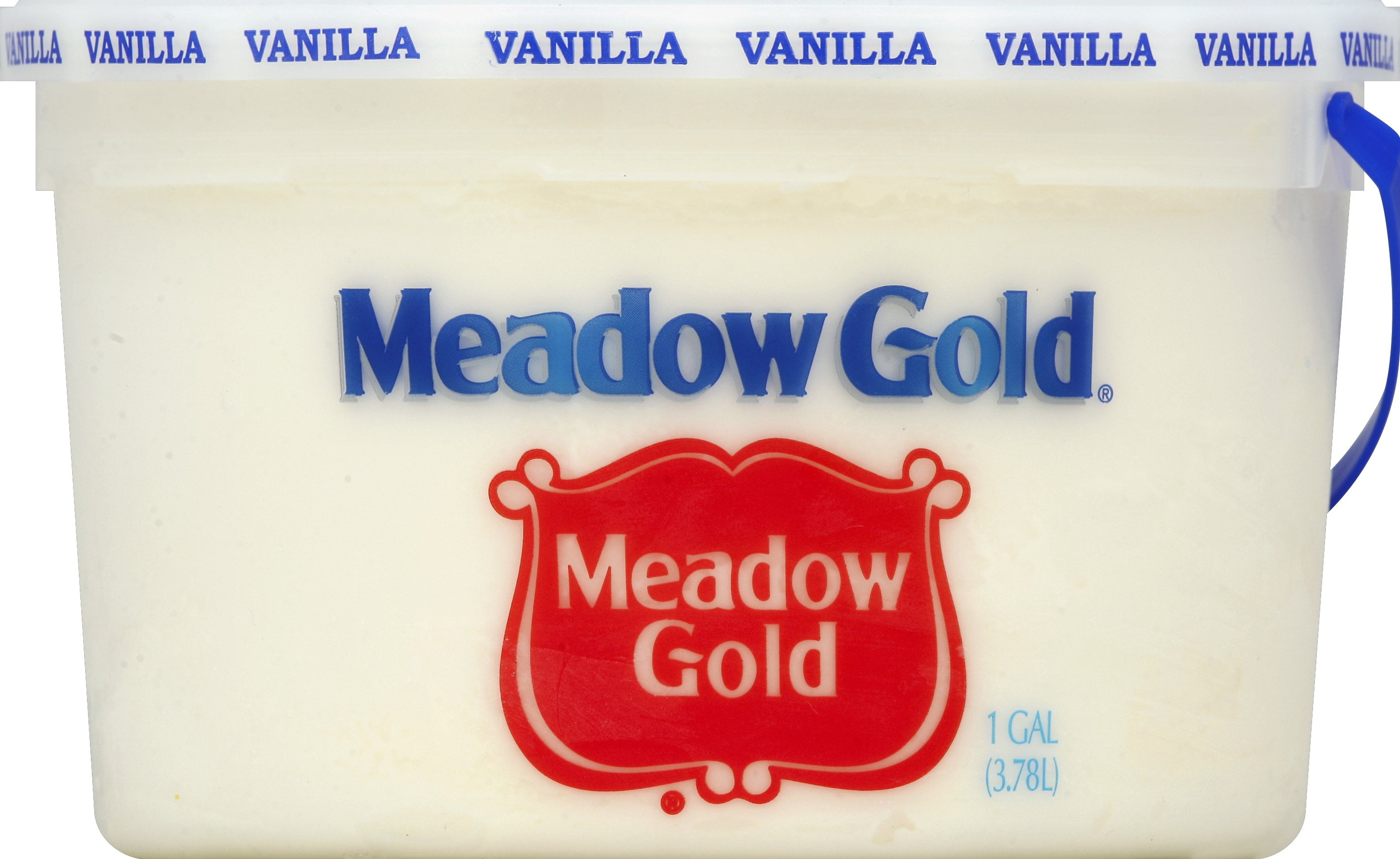 Meadow Gold Ice Cream Vanilla Gallon Plastic Pail