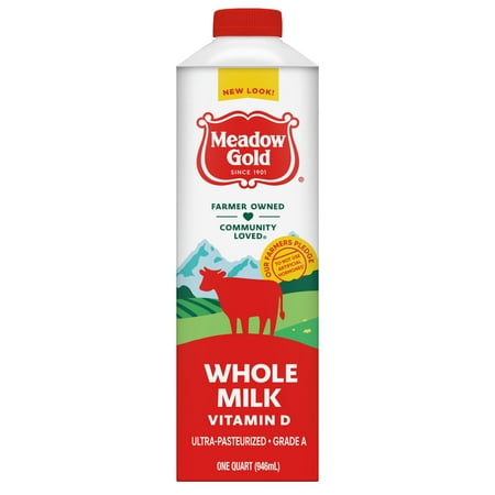 Meadow Gold Ultra-Pasteurized Whole Milk Quart