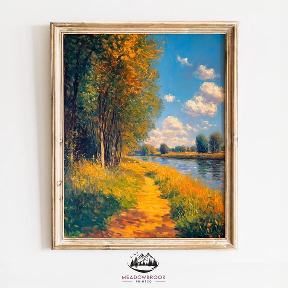Meadow Landscape Colorful Field Unframed Paper Print