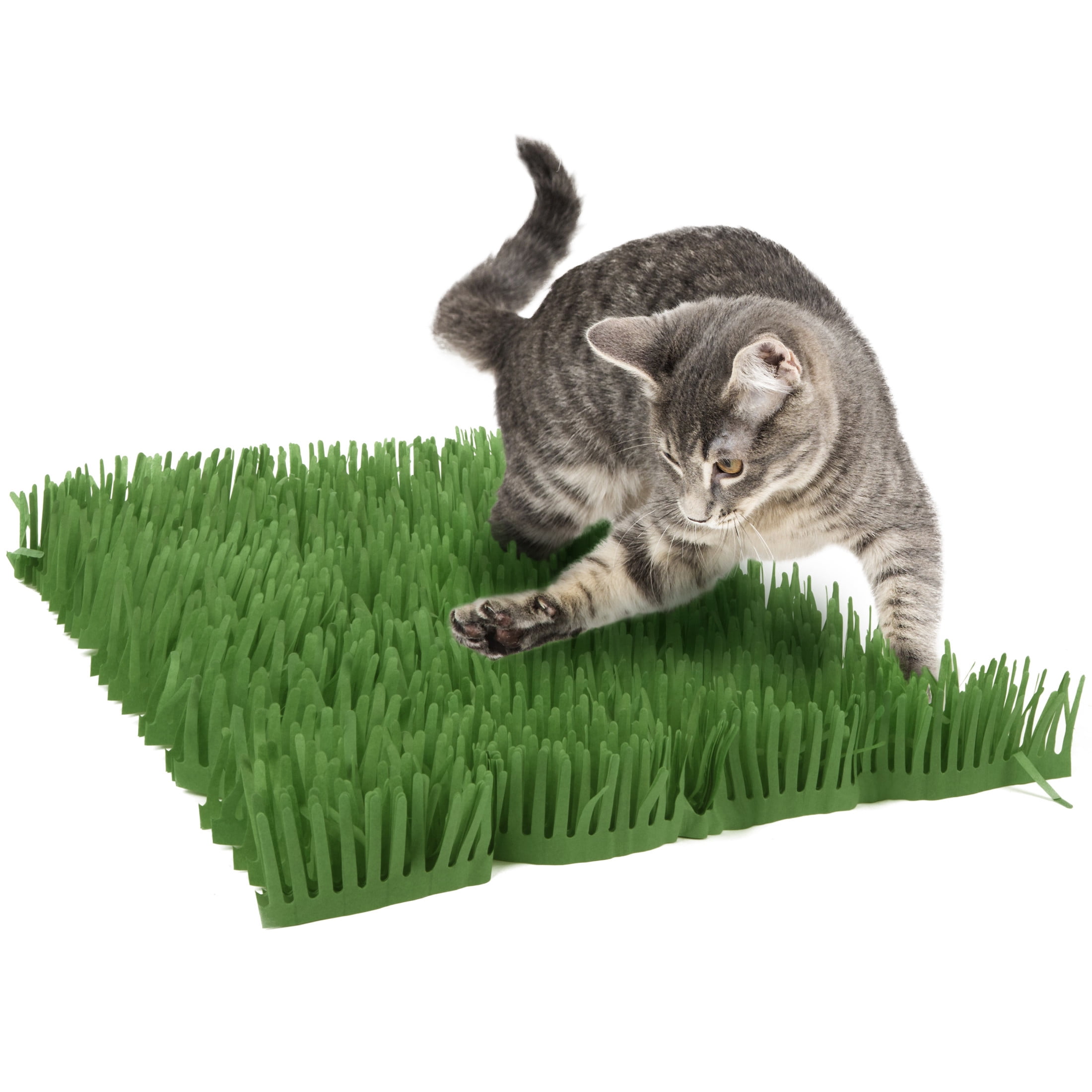 Instincts by SmartyKat Meadow Mayhem Paper Grass Hide and Seek Cat Mat Toy, Set of 2
