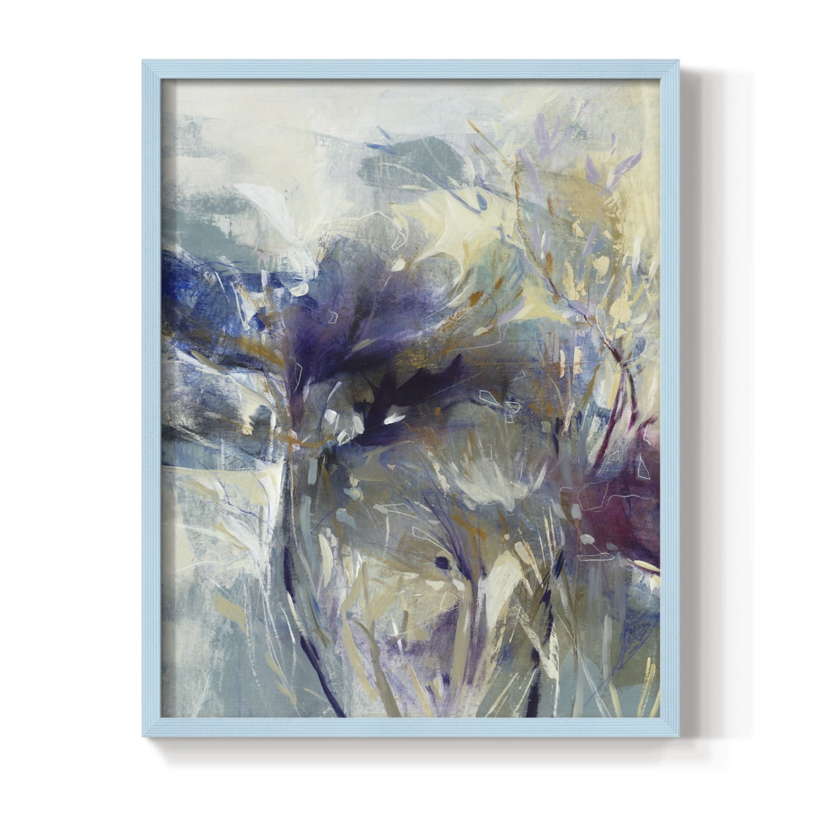 Meadow Saffron I in Blue Solid Wood 8 x 10 Framed Print