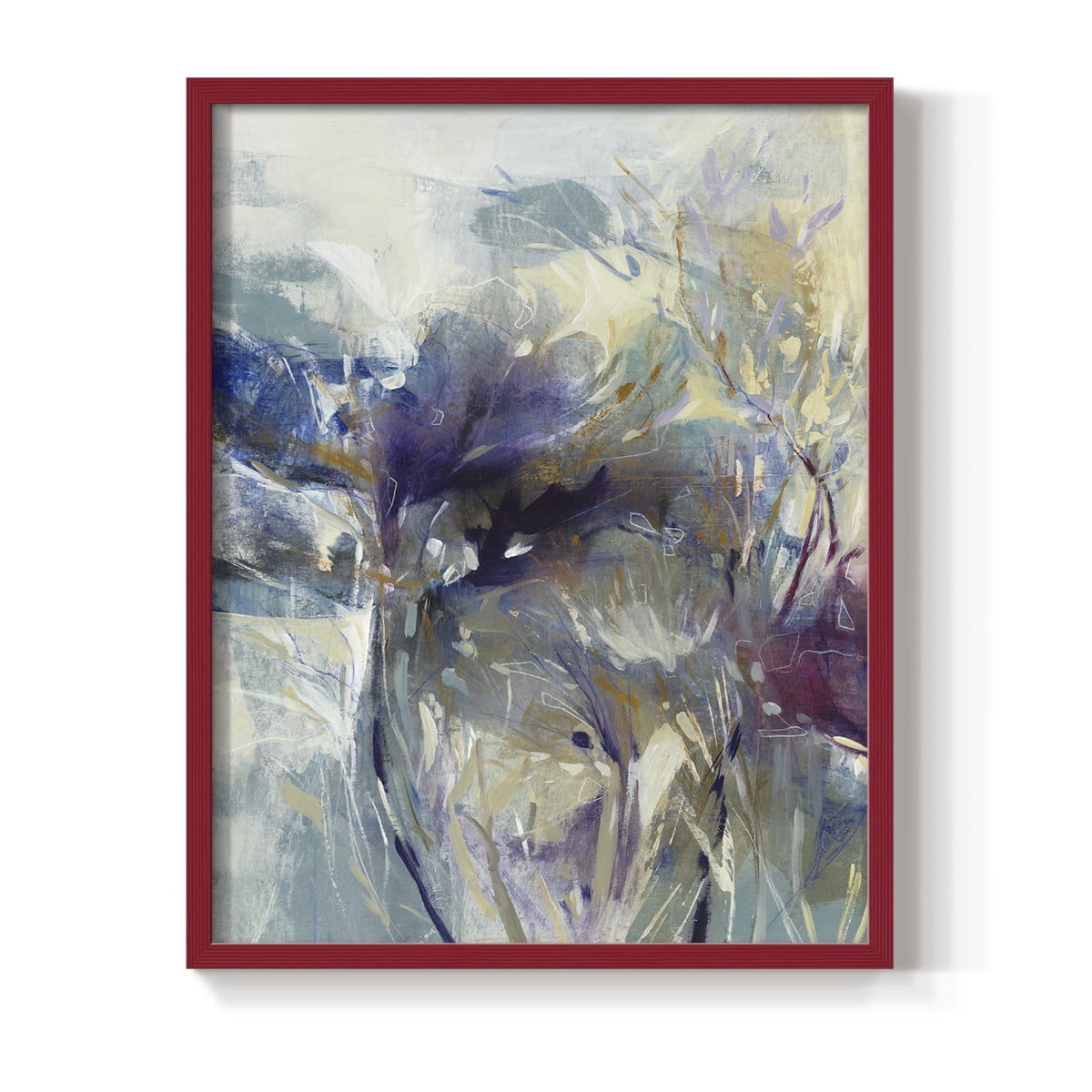 Meadow Saffron I in Red Solid Wood 11 x 14 Framed Print