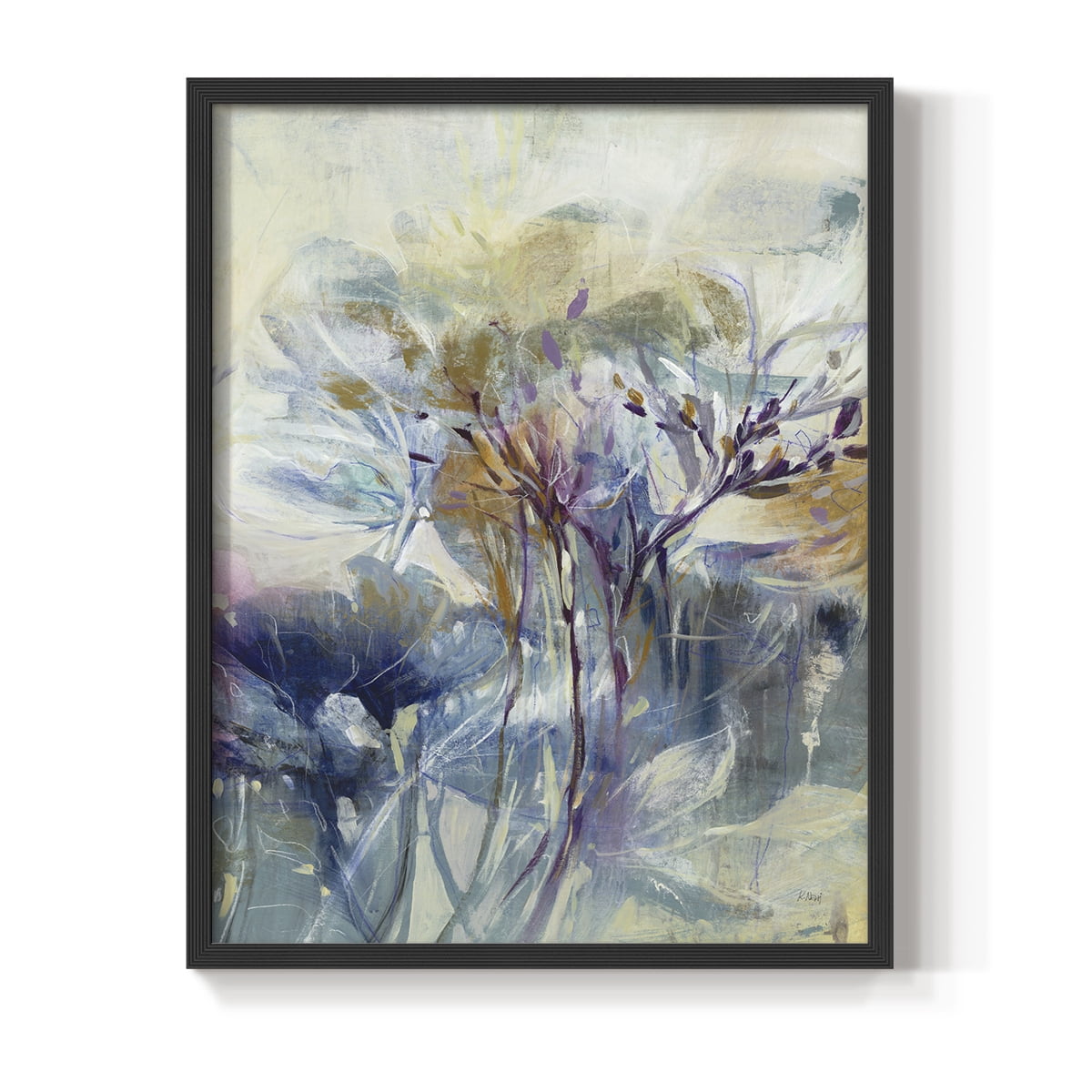Meadow Saffron II in Black Solid Wood 16 x 20 Framed Print