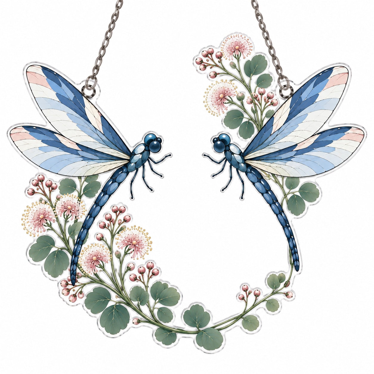 Meadow Twin Dragonfly Acrylic Suncatcher Ornament for Garden, Airy ...