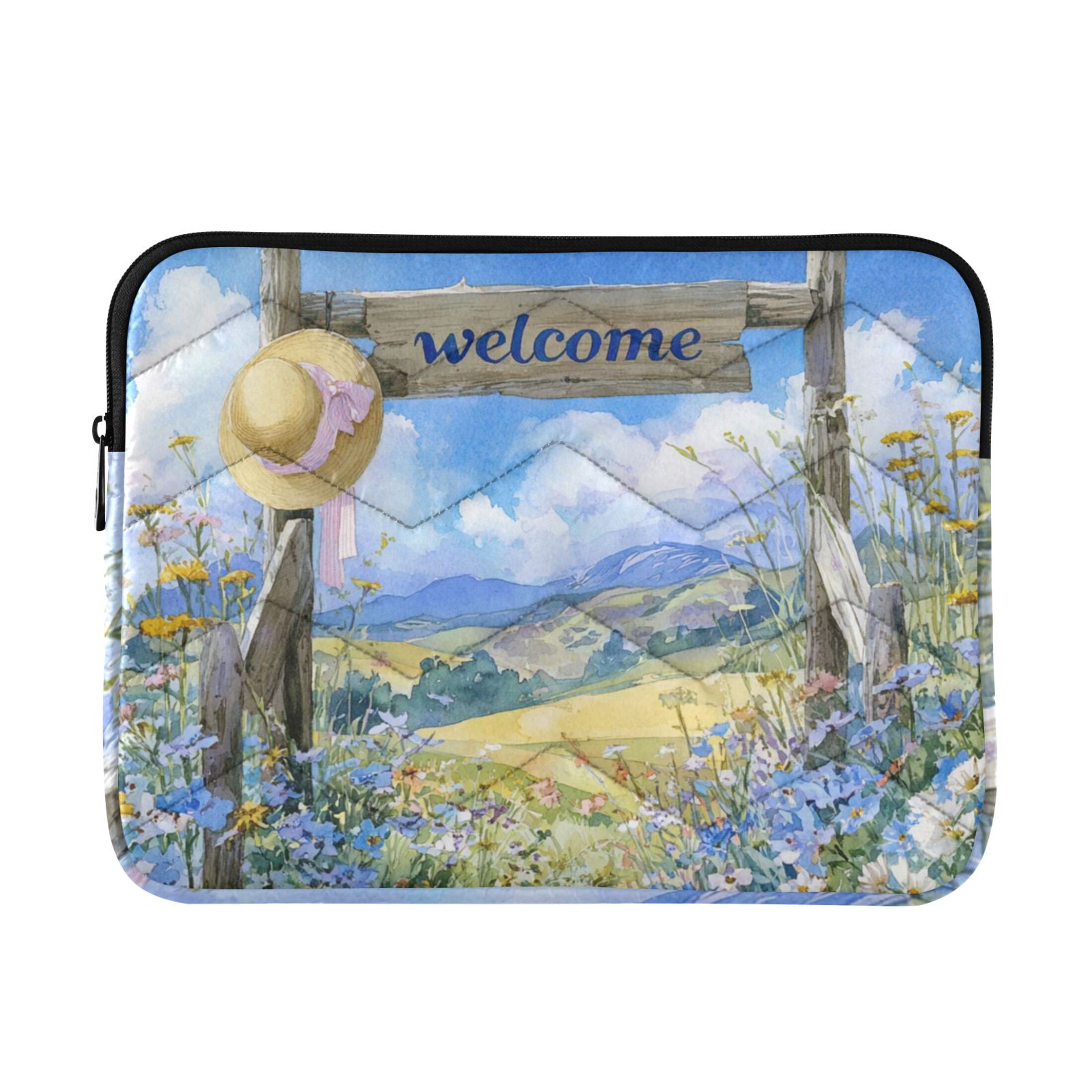Computer Tech Backpacks Meadow Welcome Printed Laptop Sleeve 15-16 Inch Computer Bag & Laptop ...