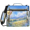 thumbnail image 1 of Meadow Welcome Printed Zipper Binder with Handle&Shoulder Strap 2 inch 3 Ring 500+300 Sheet Capacity File Folder Organizer, 1 of 8
