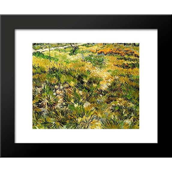 Meadow in the Garden of Saint-Paul Hospital 20x24 Framed Art Print by Vincent van Gogh
