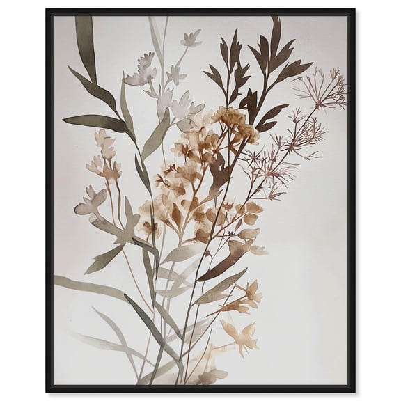 Meadow's Murmur II Canvas Delicate Floral Art by Art Remedy, Black Frame, 16 x 20