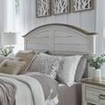 thumbnail image 1 of Meadowbrook White-Washed Wood Farmhouse King Size Arched Panel Headboard, 1 of 7