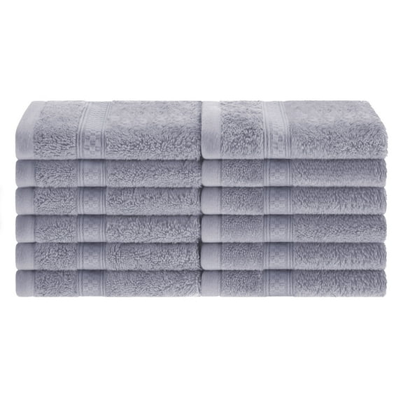 Meadowcove Rayon from Bamboo/Cotton Blend 12-Piece Face Towels Set , Chrome by Blue Nile Mills