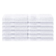 Meadowcove Rayon from Bamboo/Cotton Blend 12-Piece Face Towels Set , White by Blue Nile Mills