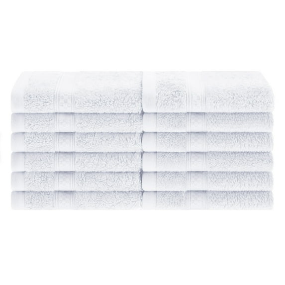 Meadowcove Rayon from Bamboo/Cotton Blend 12-Piece Face Towels Set , White by Blue Nile Mills