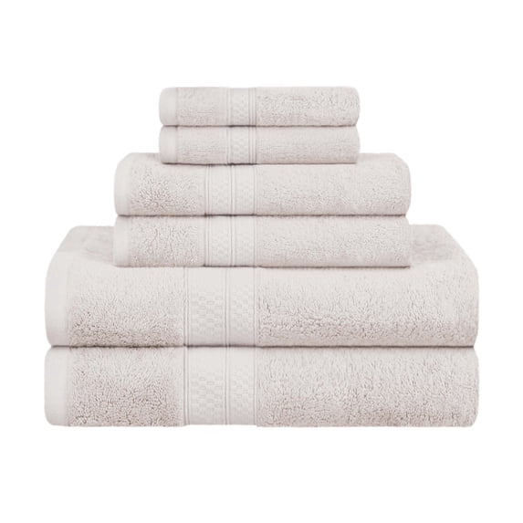 Meadowcove Rayon from Bamboo/Cotton Blend 6-Piece Face Hand, and Bath Towels Set , Ivory by Blue Nile Mills