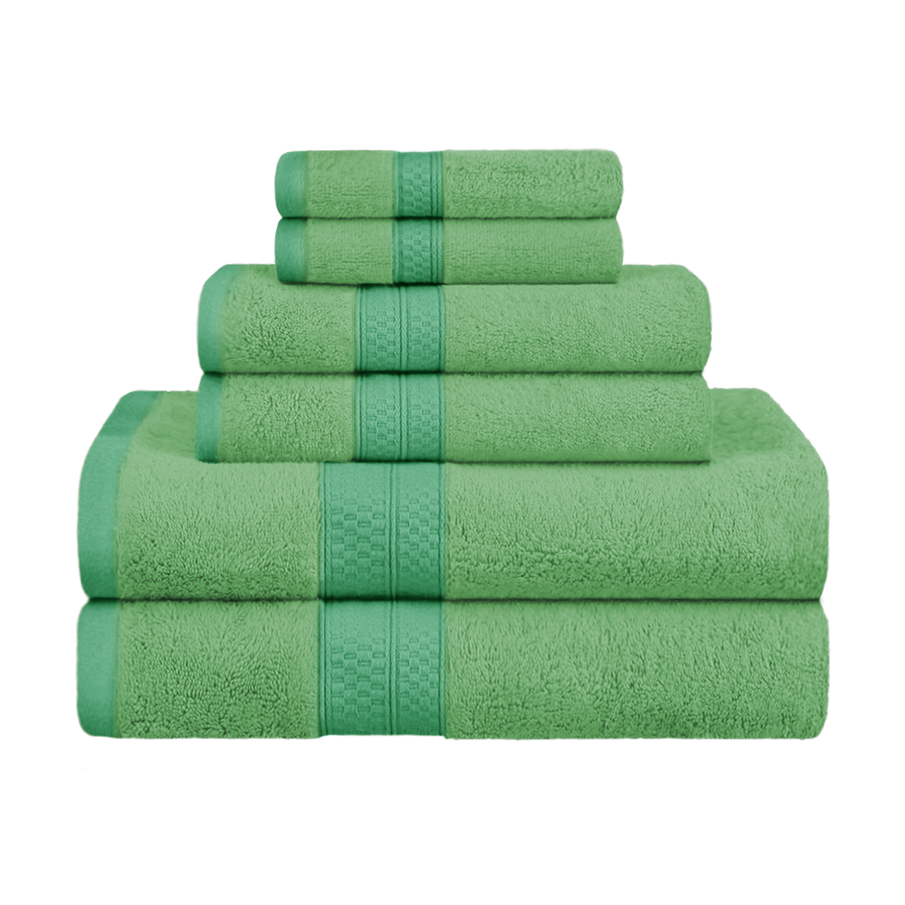 Meadowcove Rayon from Bamboo/Cotton Blend 6-Piece Face Hand, and Bath Towels Set , Sage by Blue Nile Mills