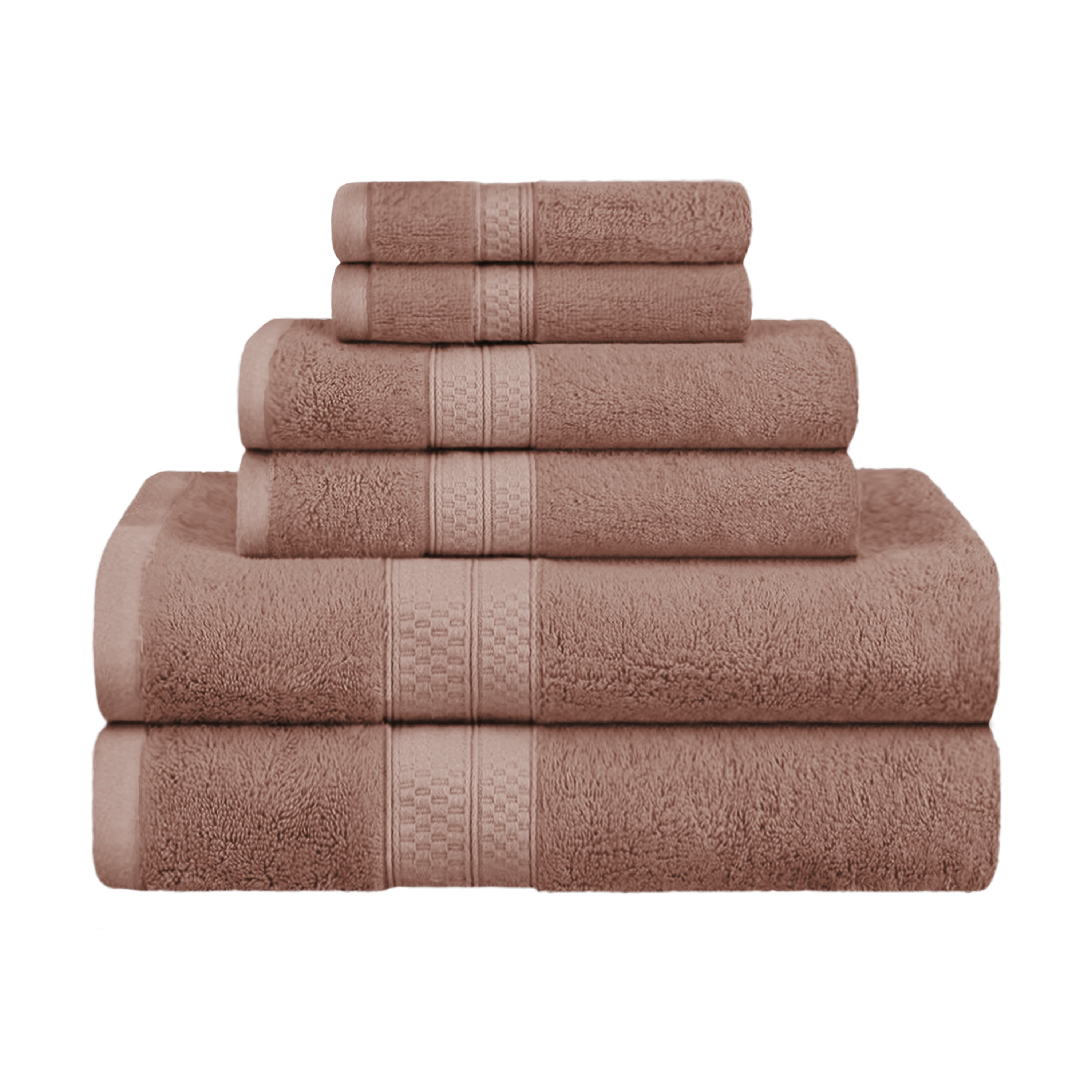 Meadowcove Rayon from Bamboo/Cotton Blend 6-Piece Face Hand, and Bath Towels Set , Sand by Blue Nile Mills