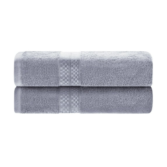 Meadowcove Rayon from Bamboo and Cotton Blend Solid 2-Piece Towel Set , Chrome by Blue Nile Mills