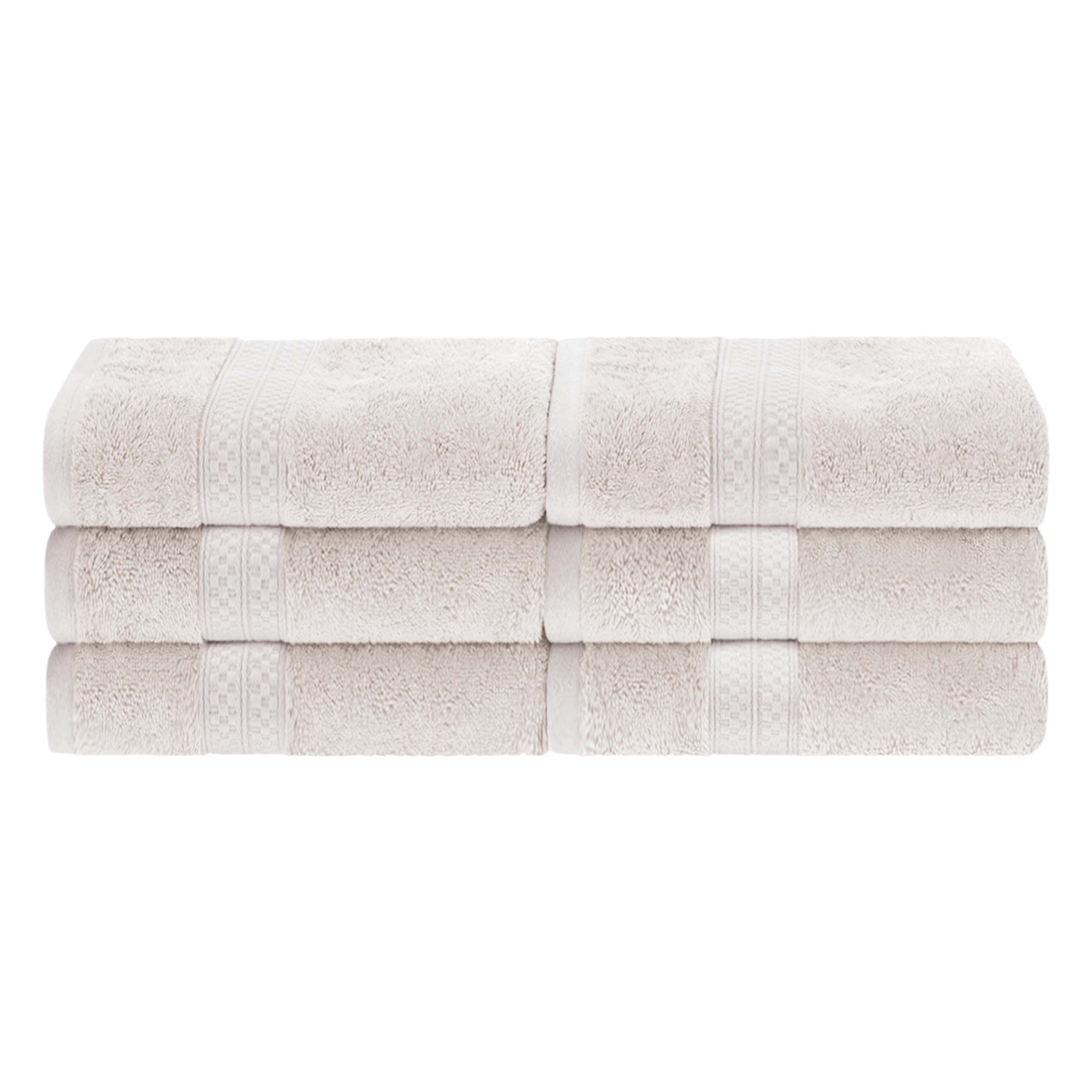 Meadowcove Rayon from Bamboo and Cotton Blend Solid 6-Piece Hand Towel Set , Ivory by Blue Nile Mills